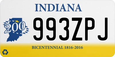 IN license plate 993ZPJ