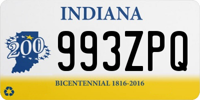 IN license plate 993ZPQ