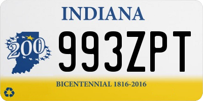 IN license plate 993ZPT