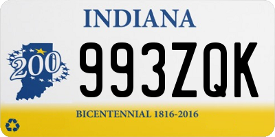 IN license plate 993ZQK