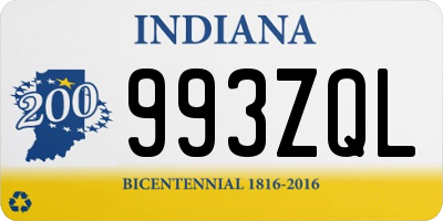 IN license plate 993ZQL