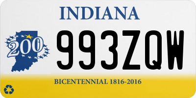 IN license plate 993ZQW