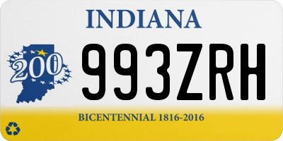 IN license plate 993ZRH