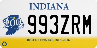 IN license plate 993ZRM