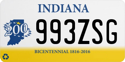 IN license plate 993ZSG