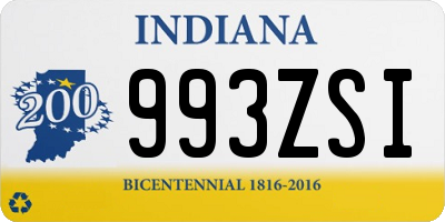 IN license plate 993ZSI