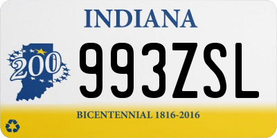 IN license plate 993ZSL