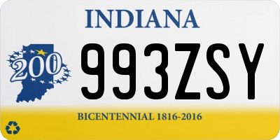 IN license plate 993ZSY