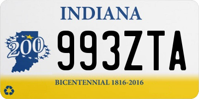 IN license plate 993ZTA