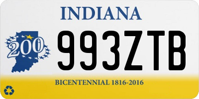 IN license plate 993ZTB