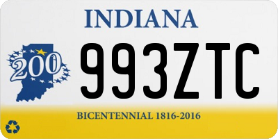 IN license plate 993ZTC