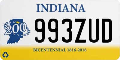 IN license plate 993ZUD