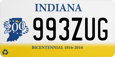 IN license plate 993ZUG