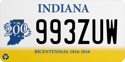 IN license plate 993ZUW