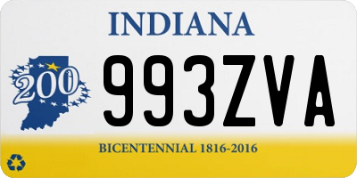 IN license plate 993ZVA