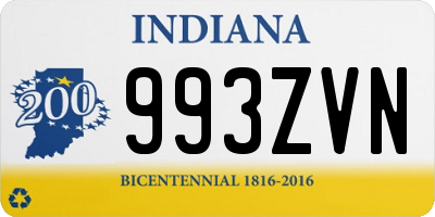 IN license plate 993ZVN