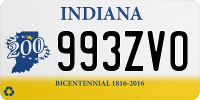 IN license plate 993ZVO