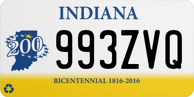 IN license plate 993ZVQ