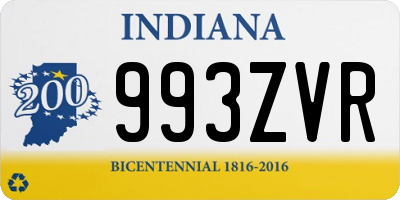 IN license plate 993ZVR