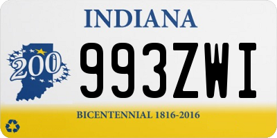 IN license plate 993ZWI