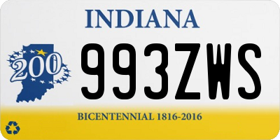 IN license plate 993ZWS