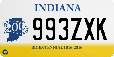 IN license plate 993ZXK