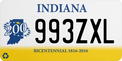 IN license plate 993ZXL