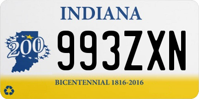 IN license plate 993ZXN