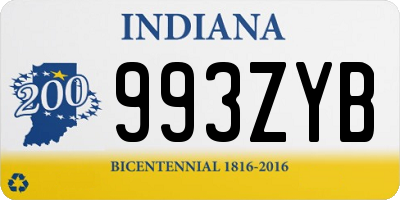 IN license plate 993ZYB