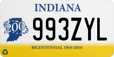 IN license plate 993ZYL