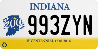 IN license plate 993ZYN