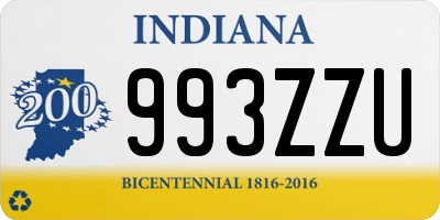 IN license plate 993ZZU