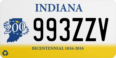 IN license plate 993ZZV