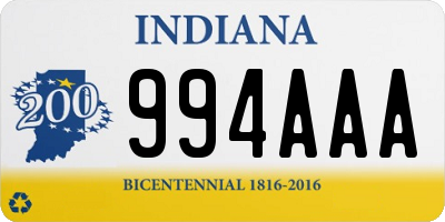 IN license plate 994AAA