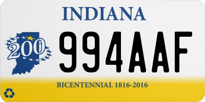 IN license plate 994AAF