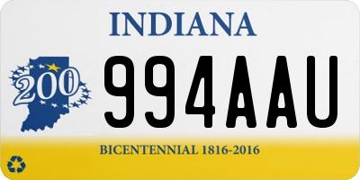 IN license plate 994AAU