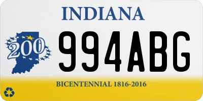 IN license plate 994ABG