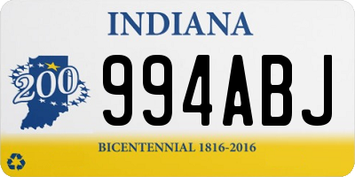 IN license plate 994ABJ