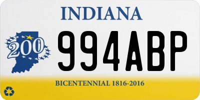 IN license plate 994ABP