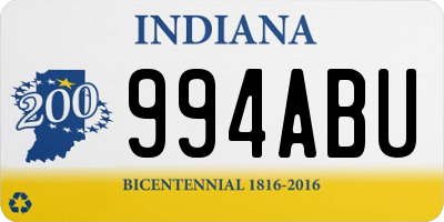 IN license plate 994ABU