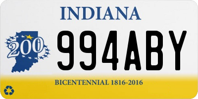 IN license plate 994ABY