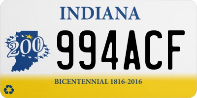 IN license plate 994ACF