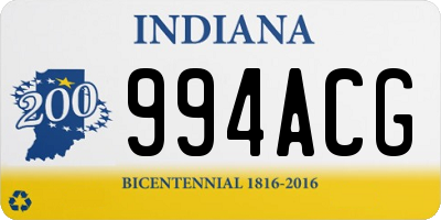 IN license plate 994ACG