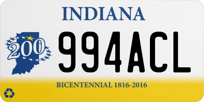 IN license plate 994ACL