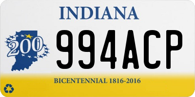 IN license plate 994ACP