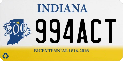 IN license plate 994ACT