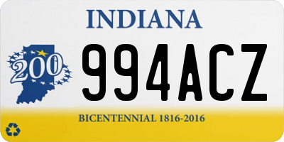 IN license plate 994ACZ