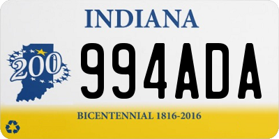 IN license plate 994ADA