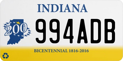 IN license plate 994ADB