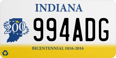 IN license plate 994ADG